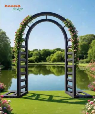 Cổng vòm sắt đẹp – Xu hướng thiết kế cổng, sang trọng năm nay-CVM 002