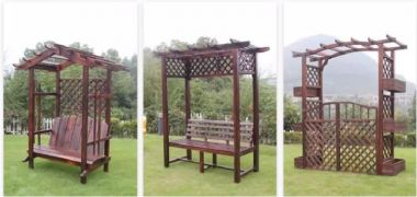 Sáng tạo dàn trang trí gỗ sân vườn tuyệt đẹp-DGT 005