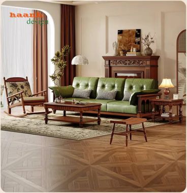 Ghế gỗ bập bênh thư giãn – Xu hướng nội thất tân cổ điển-GBB 024