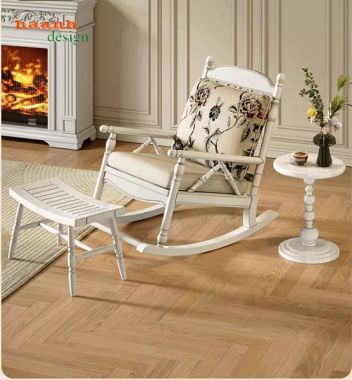 Ghế gỗ bập bênh thư giãn – Xu hướng nội thất tân cổ điển-GBB 024