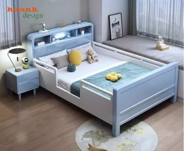 Giường ngủ trẻ em bằng gỗ hiện đại, bền đẹp cho gia đình Việt-GDC 005