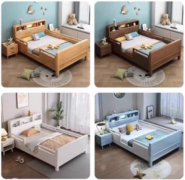 Giường ngủ trẻ em bằng gỗ hiện đại, bền đẹp cho gia đình Việt-GDC 005