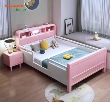 Giường ngủ trẻ em bằng gỗ hiện đại, bền đẹp cho gia đình Việt-GDC 005