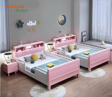 Giường ngủ trẻ em bằng gỗ hiện đại, bền đẹp cho gia đình Việt-GDC 005