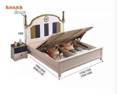 Tạo không gian dễ thương với giường ngủ trẻ em gỗ-GND 009