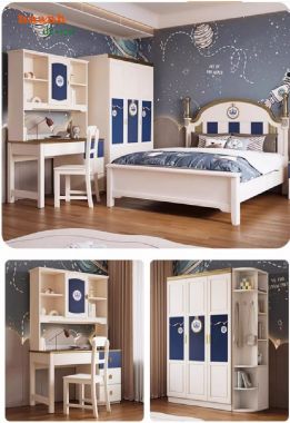 Tạo không gian dễ thương với giường ngủ trẻ em gỗ-GND 009