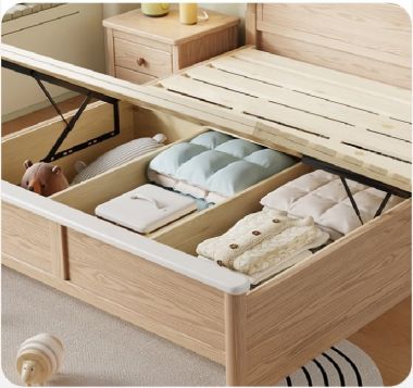 Giường gỗ trẻ em bằng gỗ sồi – Lựa chọn hoàn hảo cho bé-GND 015