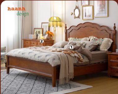 Giường Ngủ Gỗ Trẻ Em – An Toàn & Tinh Tế Từ Gỗ Sồi Tự Nhiên-GND 013