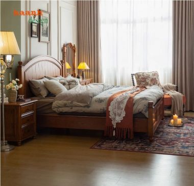 Giường Ngủ Gỗ Trẻ Em – An Toàn & Tinh Tế Từ Gỗ Sồi Tự Nhiên-GND 013