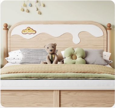 Giường gỗ trẻ em bằng gỗ sồi – Lựa chọn hoàn hảo cho bé-GND 015