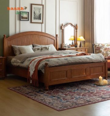 Giường Ngủ Gỗ Trẻ Em – An Toàn & Tinh Tế Từ Gỗ Sồi Tự Nhiên-GND 013