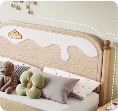 Giường gỗ trẻ em bằng gỗ sồi – Lựa chọn hoàn hảo cho bé-GND 015