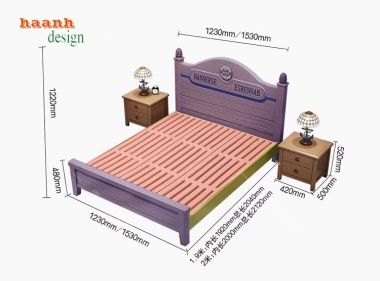 Những mẫu giường ngủ trẻ em bằng gỗ đẹp mê ly-GDN 005
