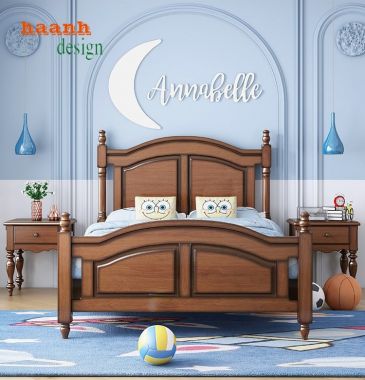 Giới thiệu giường gỗ cho trẻ em an toàn và đẹp mắt-GDN 006