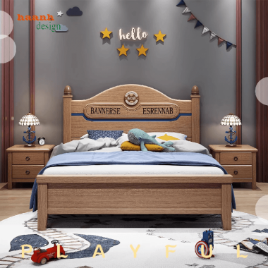 Những mẫu giường ngủ trẻ em bằng gỗ đẹp mê ly-GDN 005