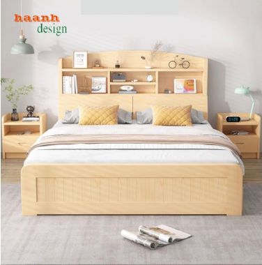Top mẫu giường gỗ công nghiệp có ngăn kéo đẹp hiện đại 2025-GNH 007