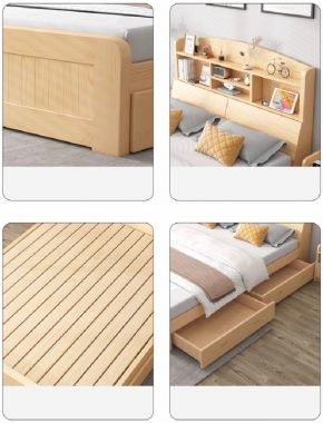 Top mẫu giường gỗ công nghiệp có ngăn kéo đẹp hiện đại 2025-GNH 007