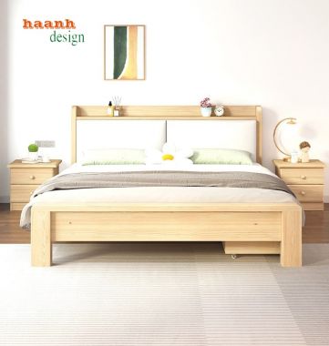 Khám phá giường ngủ gỗ hiện đại đầy sang trọng-GNH 003
