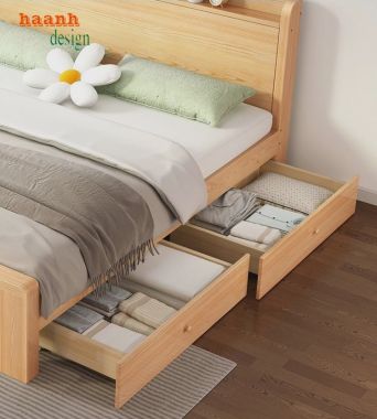 Khám phá giường ngủ gỗ hiện đại đầy sang trọng-GNH 003