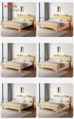 Khám phá giường ngủ gỗ hiện đại đầy sang trọng-GNH 003