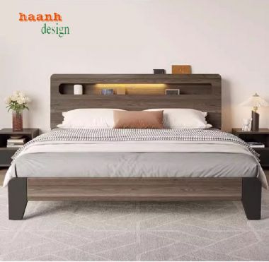Tiện lợi giường gỗ công nghiệp cho phòng ngủ hiện đại-GNH 004