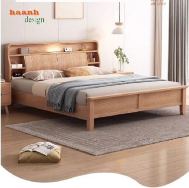 Khám phá mẫu giường gỗ công nghiệp đẹp, bền bỉ và tiện ích-GNH 006
