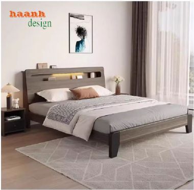 Tiện lợi giường gỗ công nghiệp cho phòng ngủ hiện đại-GNH 004