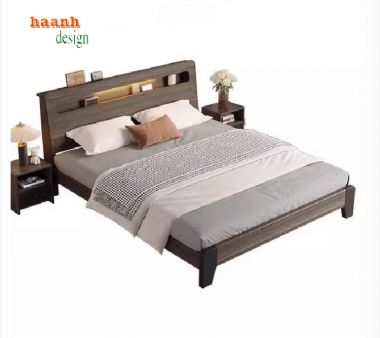 Tiện lợi giường gỗ công nghiệp cho phòng ngủ hiện đại-GNH 004