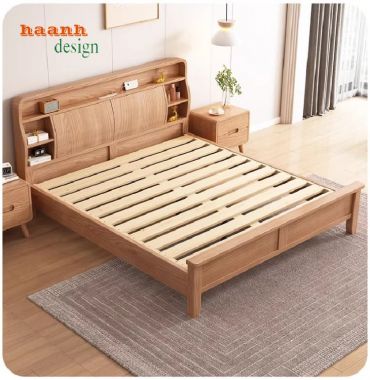 Khám phá mẫu giường gỗ công nghiệp đẹp, bền bỉ và tiện ích-GNH 006