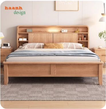 Khám phá mẫu giường gỗ công nghiệp đẹp, bền bỉ và tiện ích-GNH 006