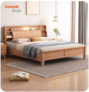 Khám phá mẫu giường gỗ công nghiệp đẹp, bền bỉ và tiện ích-GNH 006