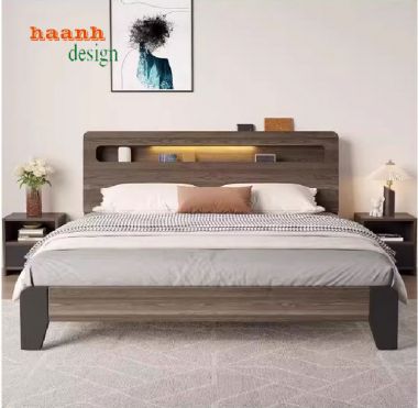 Tiện lợi giường gỗ công nghiệp cho phòng ngủ hiện đại-GNH 004