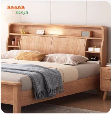 Khám phá mẫu giường gỗ công nghiệp đẹp, bền bỉ và tiện ích-GNH 006
