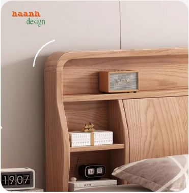 Khám phá mẫu giường gỗ công nghiệp đẹp, bền bỉ và tiện ích-GNH 006