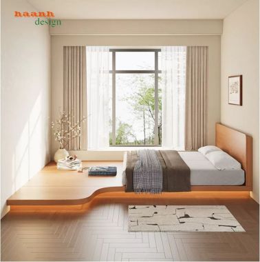 Mẫu giường gỗ công nghiệp bền đẹp xu hướng 2026-GNH 008