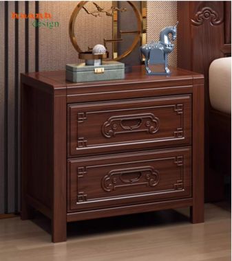 Bộ giường ngủ gỗ tự nhiên phong cách Trung Hoa cao cấp-GNC 013