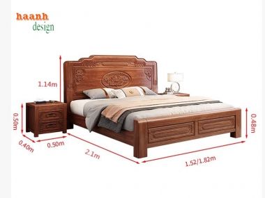 Giường ngủ gỗ tự nhiên Lựa chọn hoàn hảo cho không gian sống-GNC 008