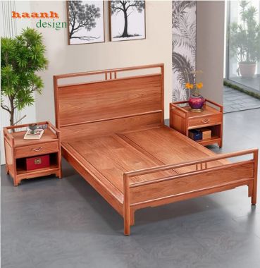 Giường ngủ gỗ hương nhập khẩu – Nâng tầm không gian sống-GNC 014