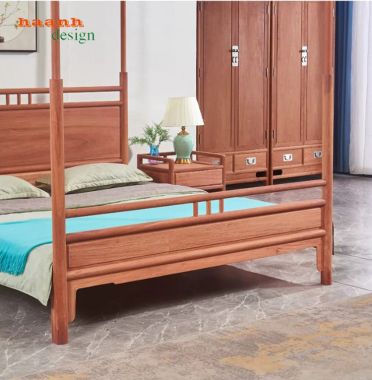 Giường ngủ gỗ hương nhập khẩu – Nâng tầm không gian sống-GNC 014