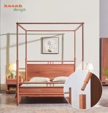 Giường ngủ gỗ hương nhập khẩu – Nâng tầm không gian sống-GNC 014
