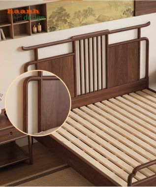 Lý Do Mẫu Giường Gỗ Cao Cấp Gỗ Óc Chó Được Ưa Chuộng-GNC 011