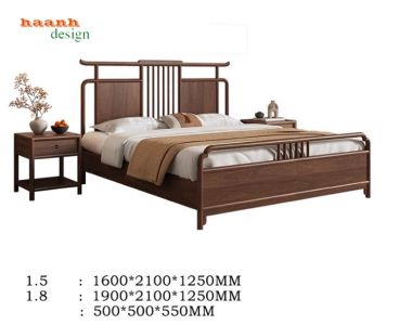 Lý Do Mẫu Giường Gỗ Cao Cấp Gỗ Óc Chó Được Ưa Chuộng-GNC 011