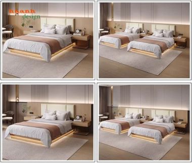 Giường khách sạn đẹp hiện đại cho phòng ngủ khách sạn cao cấp-GNN 010