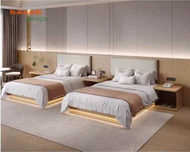 Giường khách sạn đẹp hiện đại cho phòng ngủ khách sạn cao cấp-GNN 010