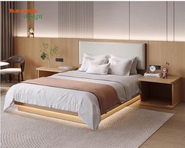 Giường khách sạn đẹp hiện đại cho phòng ngủ khách sạn cao cấp-GNN 010