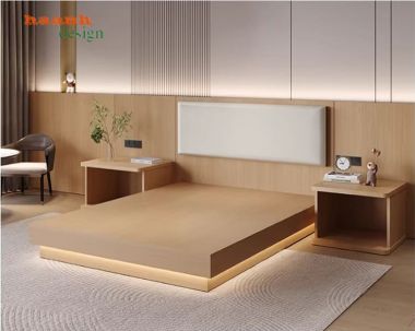 Giường khách sạn đẹp hiện đại cho phòng ngủ khách sạn cao cấp-GNN 010