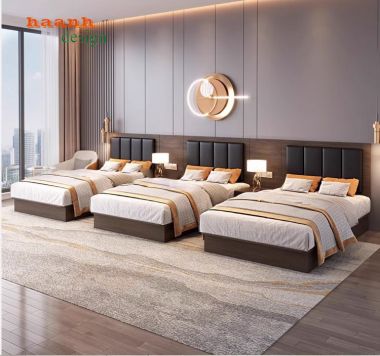 Nội thất khách sạn gỗ công nghiệp hiện đại và sang trọng. GNN 003