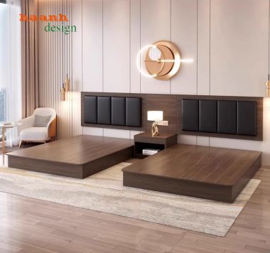 Nội thất khách sạn gỗ công nghiệp hiện đại và sang trọng. GNN 003