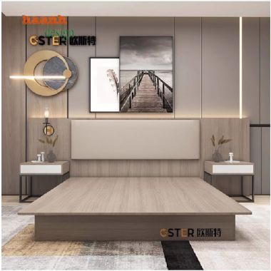 Sang trọng giường ngủ khách sạn gỗ cho không gian khách sạn-GNN 006