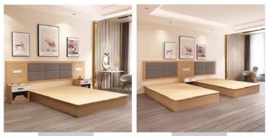 Tạo cảm giác sang trọng với giường khách sạn gỗ cao cấp-GNN 008